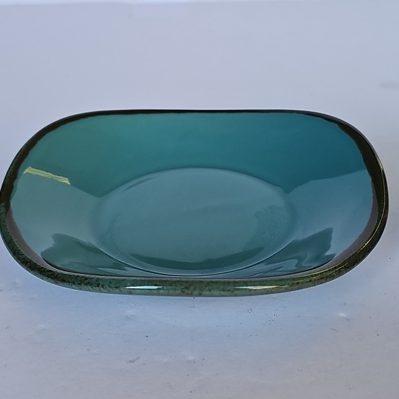 Southern Living Tuscan Tidbit Bowl and Saucer Set Turquoise Teal Blue Aqua‎ 1660 - Picture 5 of 8